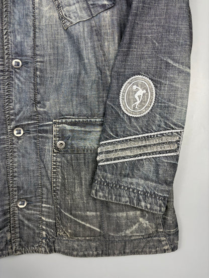 Vintage Diesel Industry Patched Denim Parka Jacket (L)