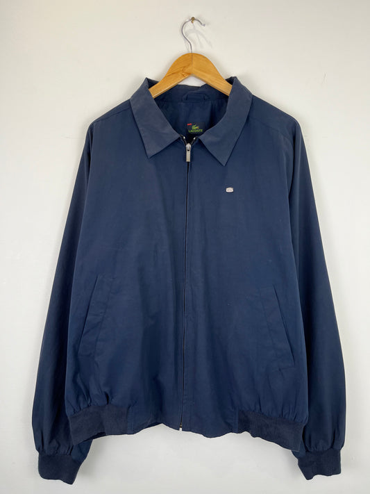 Vintage Lacoste 90s Navy Blue Harrington Jacket (XL)