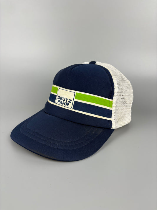 Vintage German Navy Blue Trucker Hat