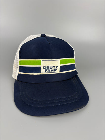 Vintage German Navy Blue Trucker Hat