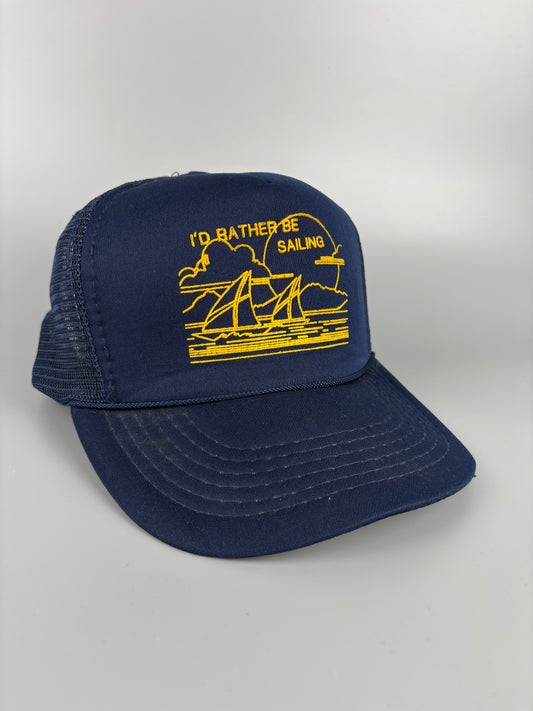 Vintage American Navy Blue Trucker Hat