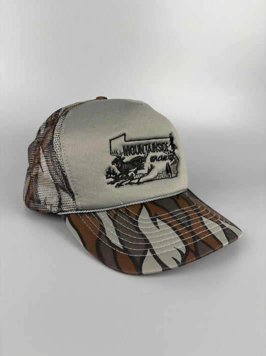 Vintage American Grey Camo Trucker Hat