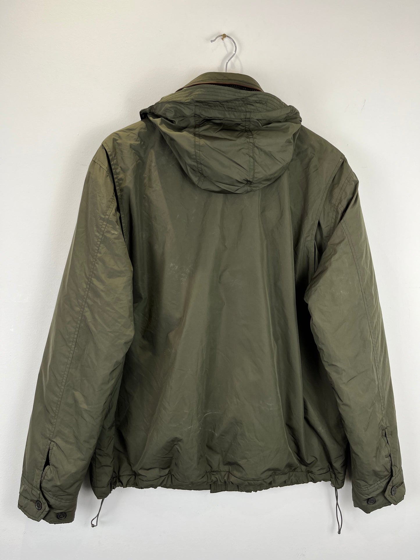 Vintage Ralph Lauren Khaki Green Hooded Jacket (L)