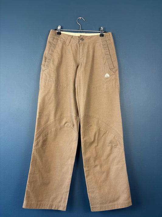Vintage Nike ACG Cotton Khaki Wide Leg Trousers (30x32)