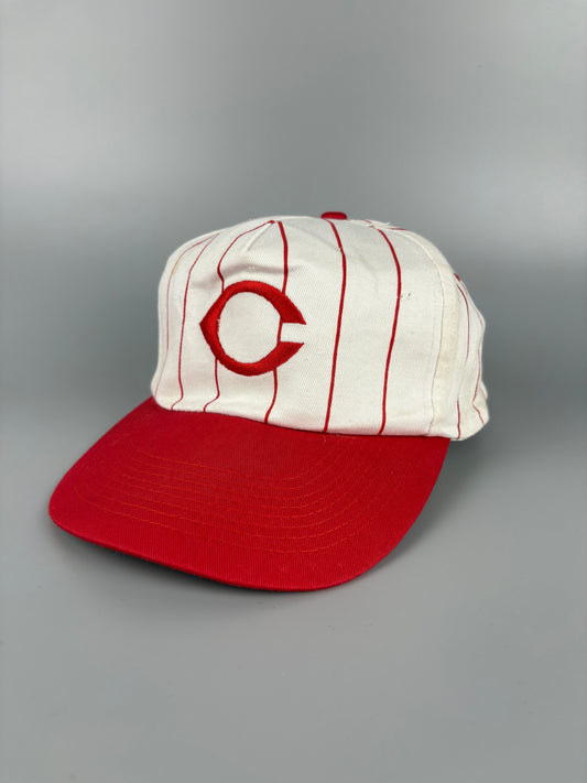 Vintage Cincinnati Reds Stripe Baseball Cap