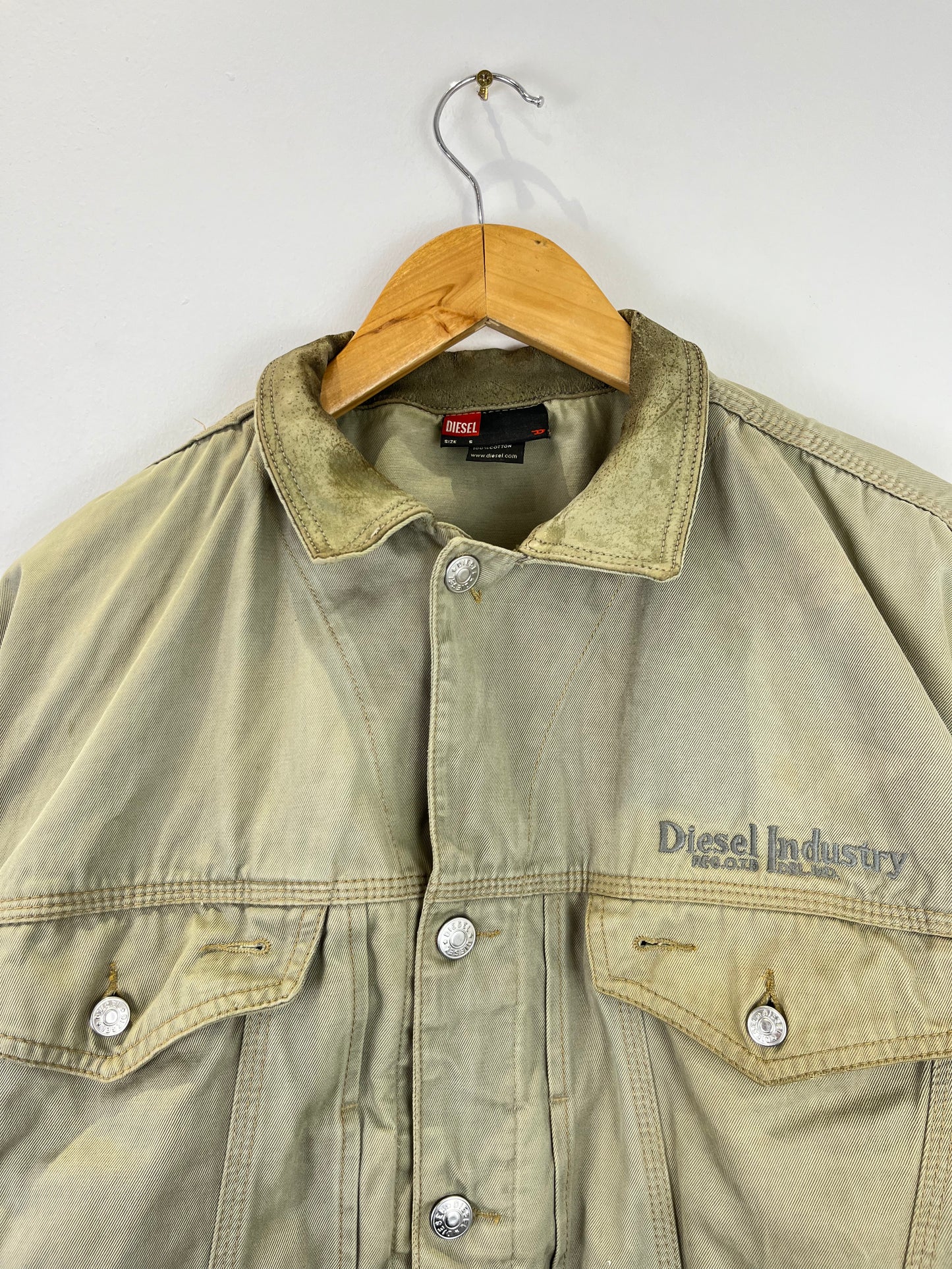 Vintage Diesel Industry Cream / Beige Trucker Jacket (women's S)