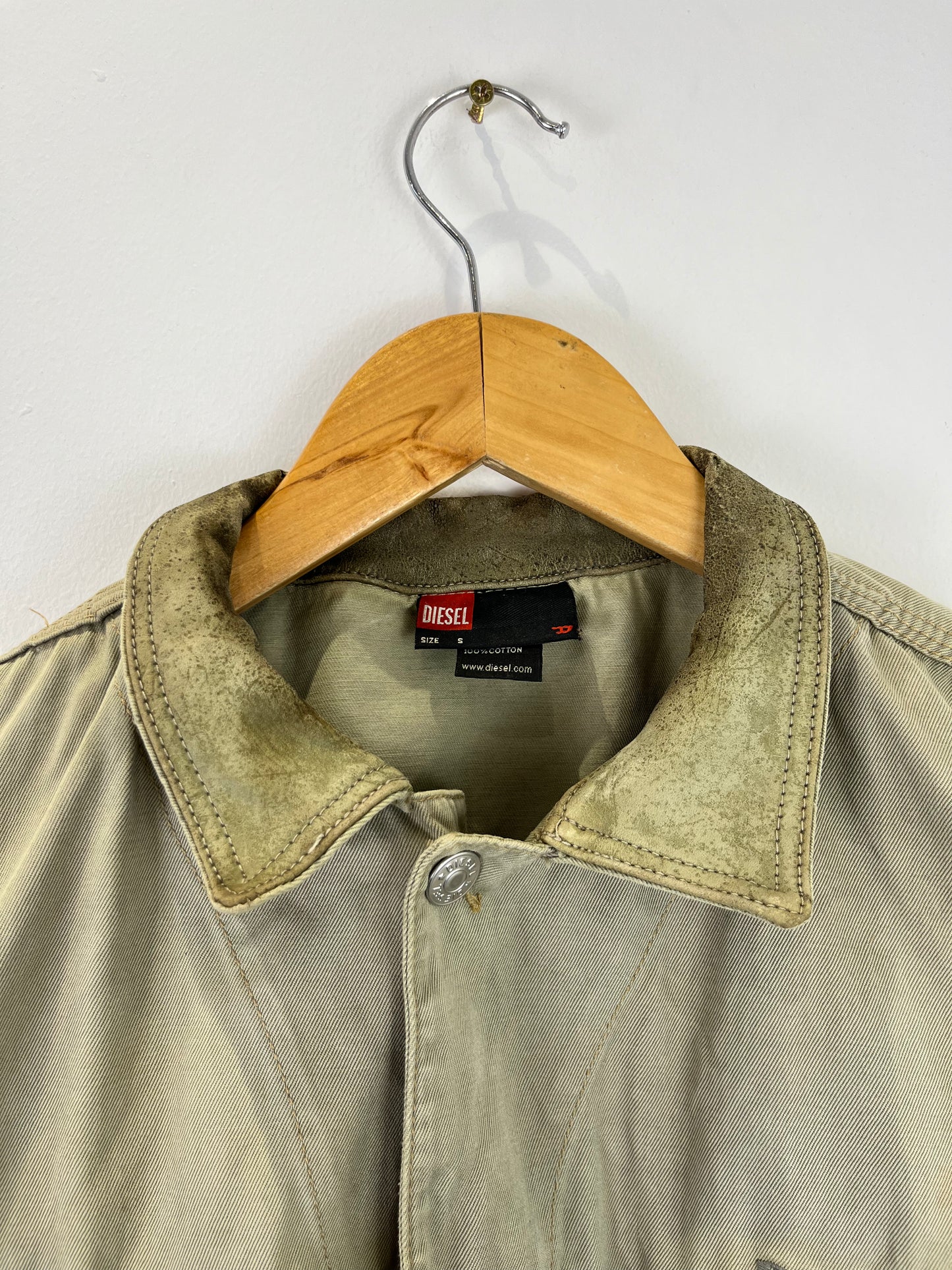 Vintage Diesel Industry Cream / Beige Trucker Jacket (women's S)