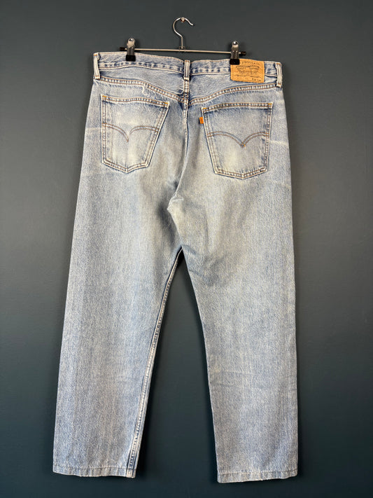 Vintage 80s Levi's 615 Orange Tab Denim Jeans (36x30)