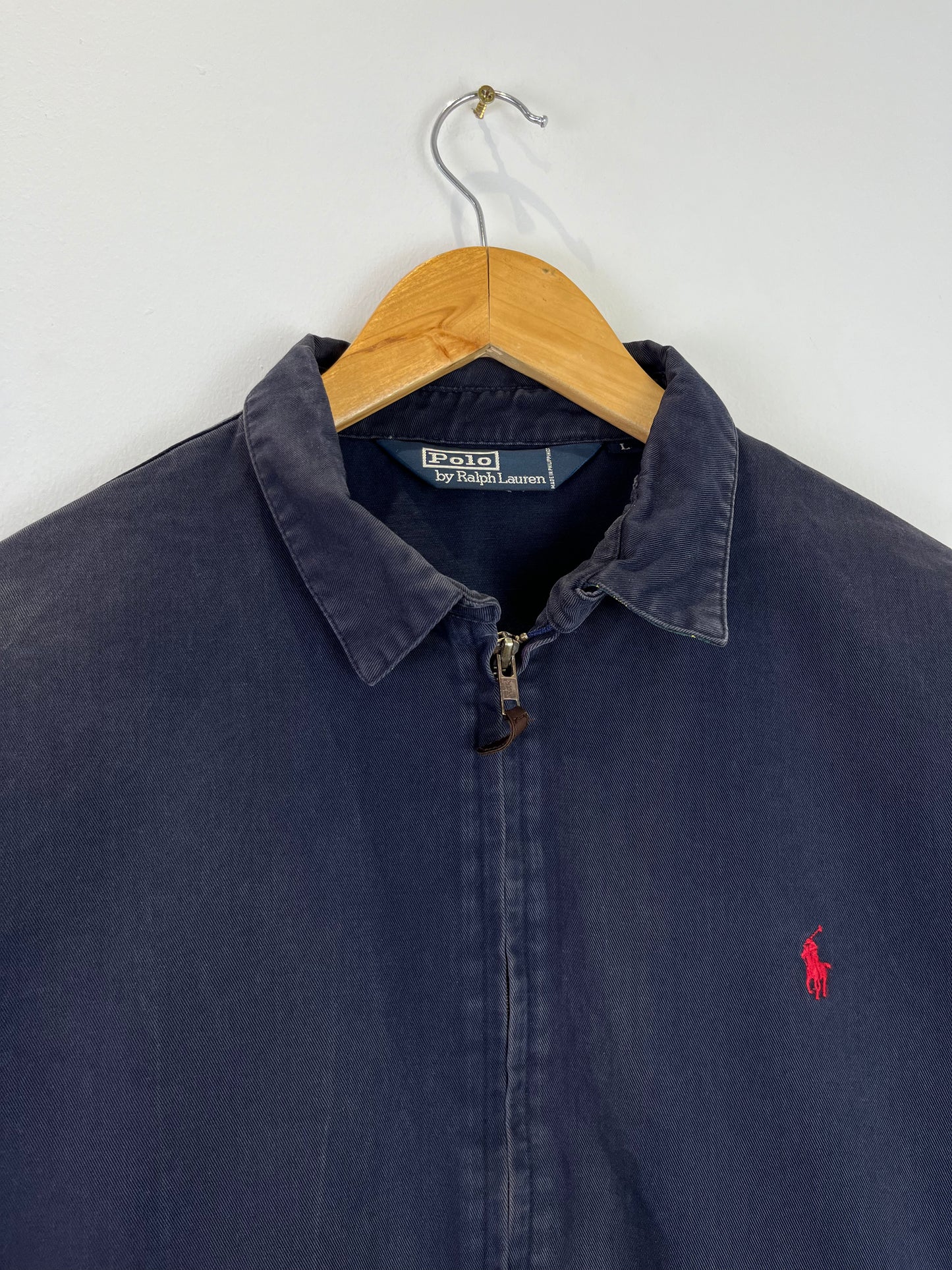 Vintage Ralph Lauren Navy Blue Harrington Jacket (L)