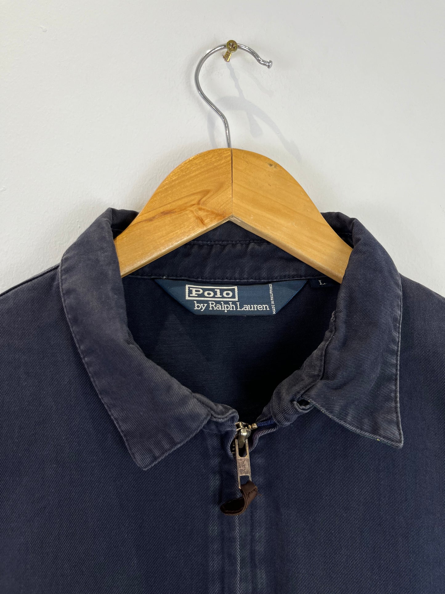 Vintage Ralph Lauren Navy Blue Harrington Jacket (L)