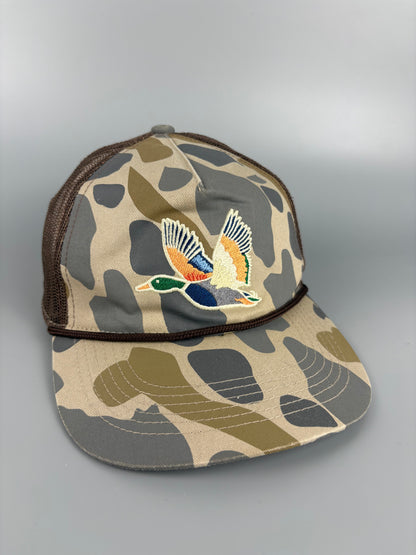 Vintage Duck Camo Trucker Hat