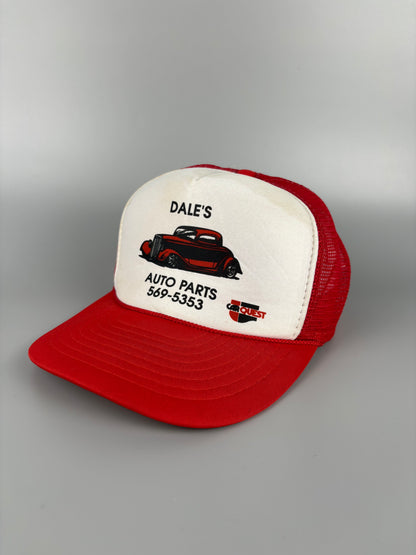 Vintage Auto Parts Red Trucker Hat