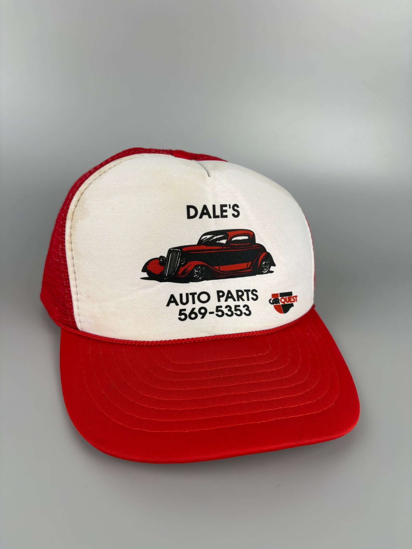 Vintage Auto Parts Red Trucker Hat