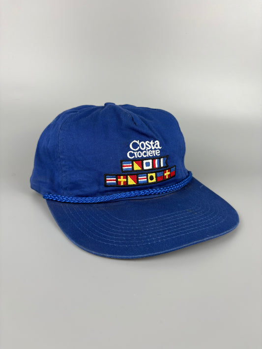 Vintage Cruise Ship Blue Trucker Hat