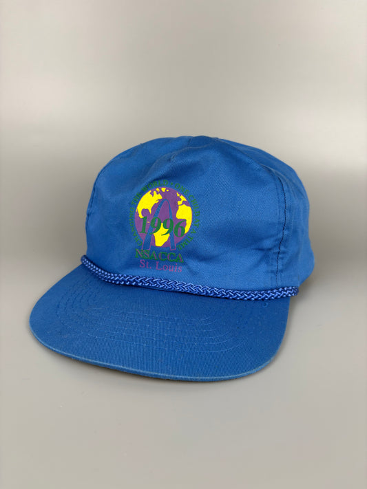 Vintage 1996 Globe Blue Trucker Hat