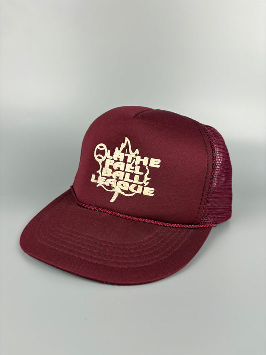 Vintage American Baseball Burgundy Trucker Hat