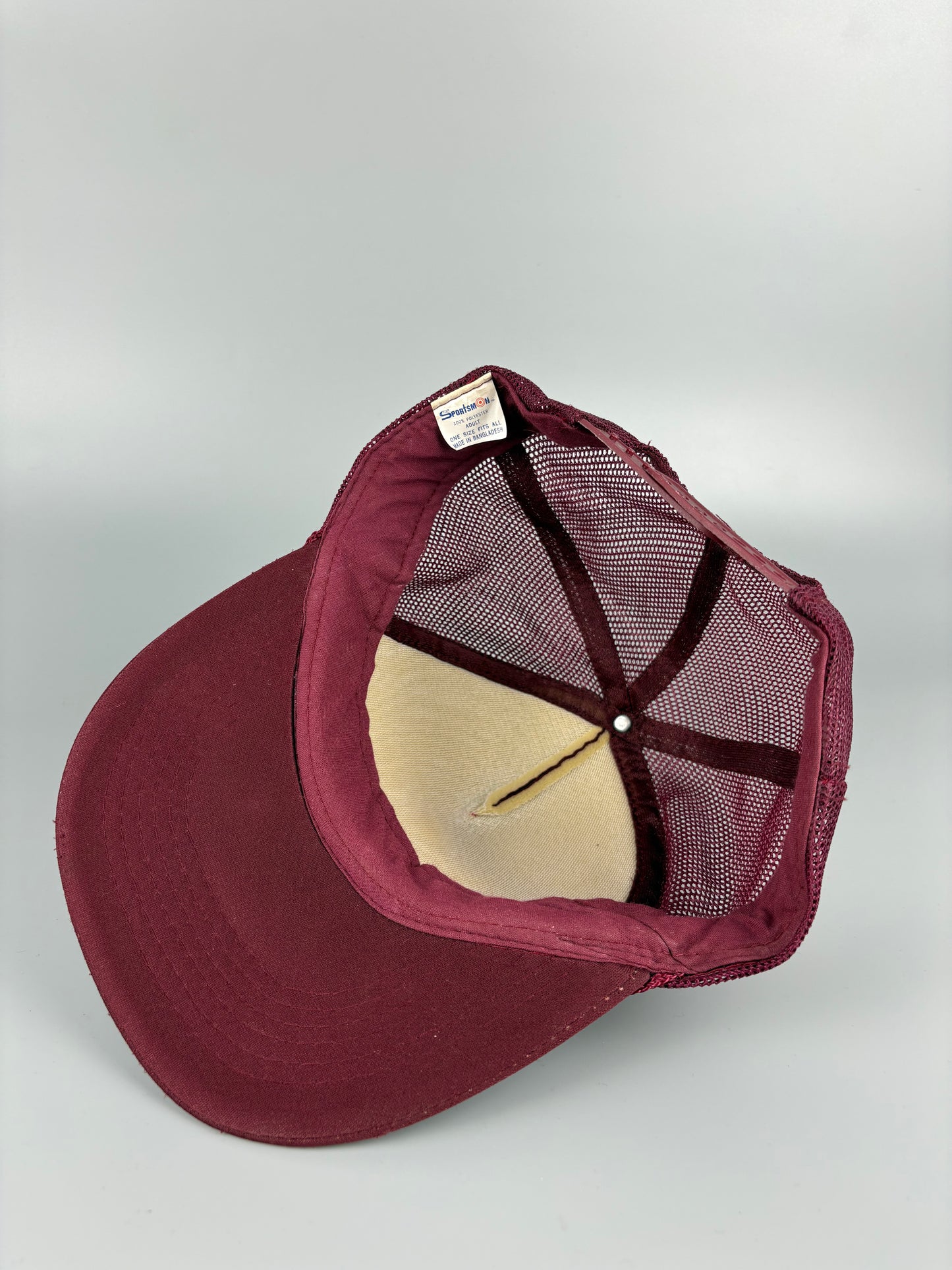 Vintage American Baseball Burgundy Trucker Hat