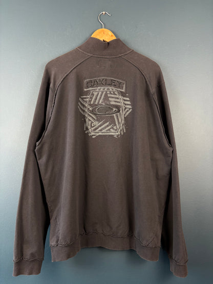 Vintage 90s Oakley Cotton Zip-up Track Top (L)