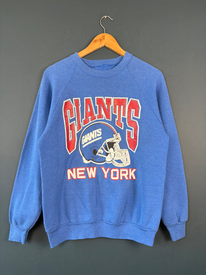 Vintage 90s New York Giants NFL Blue Henley Sweatshirt (M)