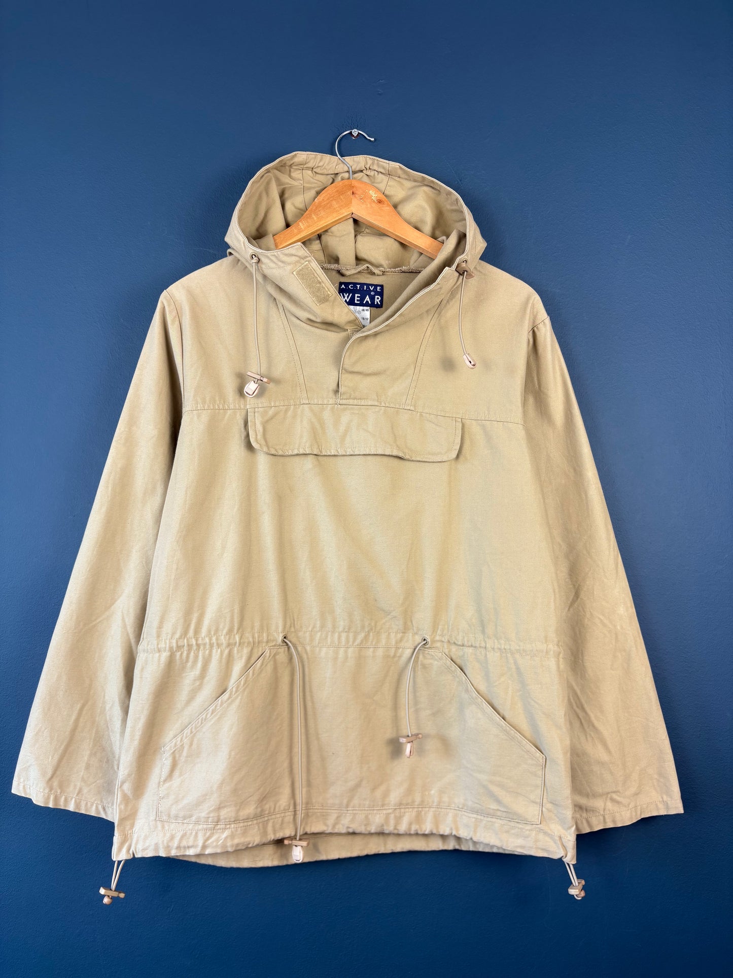 Vintage 90s Active Wear Cotton Pullover Smock Jacket (M)