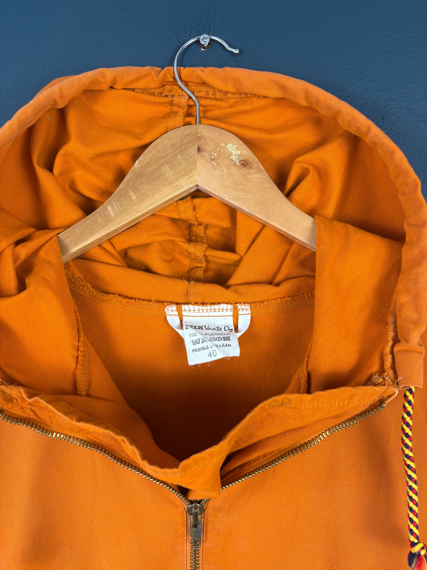 Vintage 80s South American Aztec Orange Smock Jacket (L)