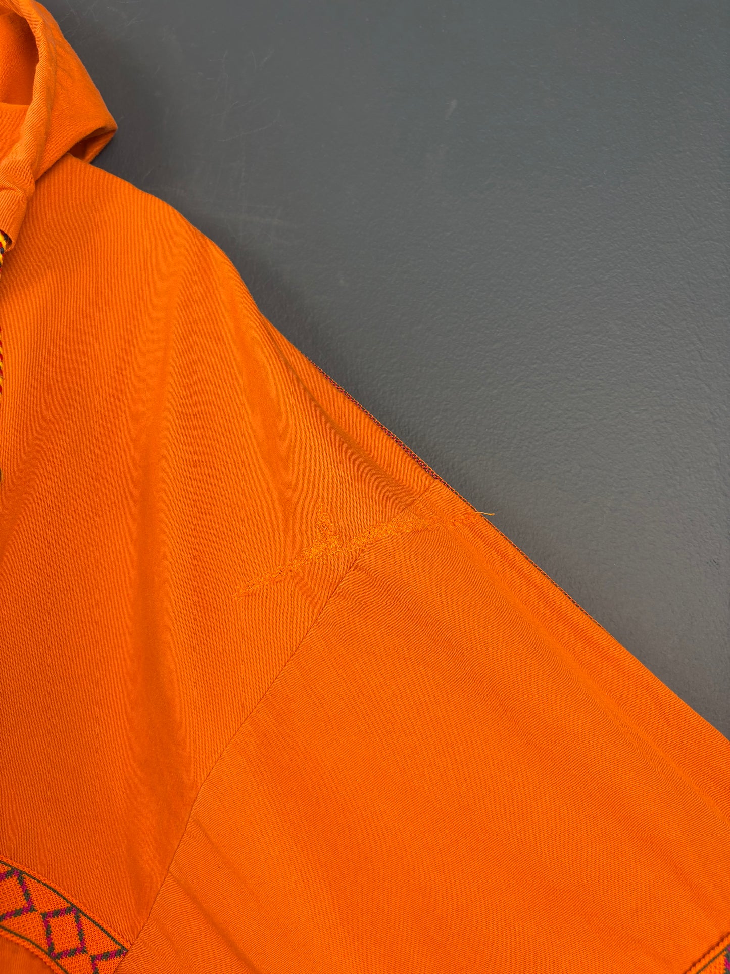 Vintage 80s South American Aztec Orange Smock Jacket (L)
