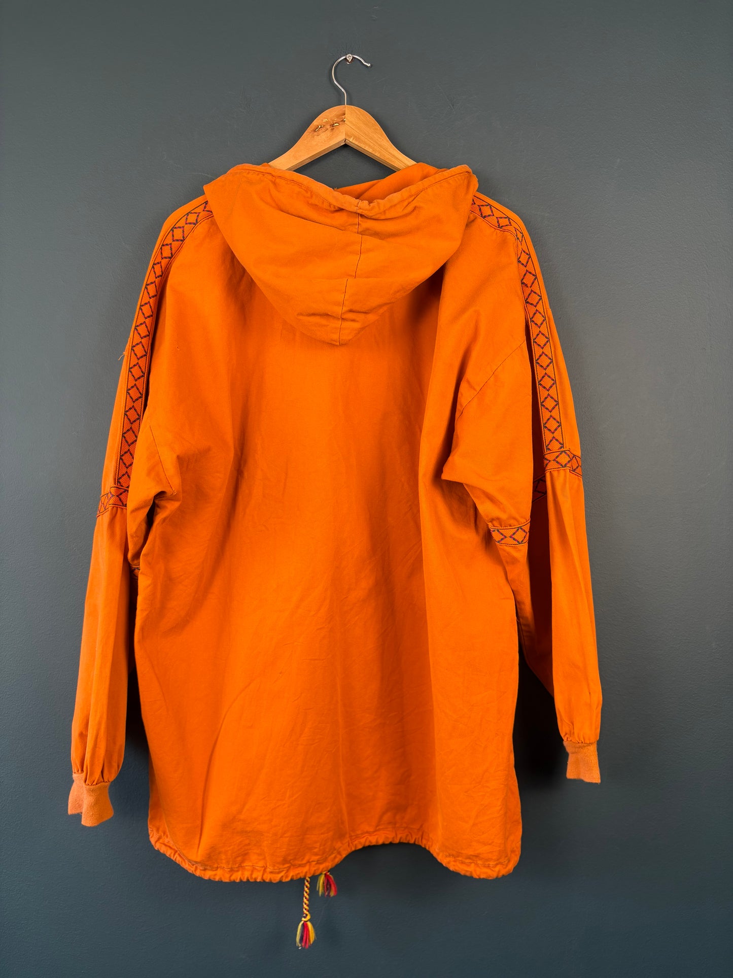 Vintage 80s South American Aztec Orange Smock Jacket (L)