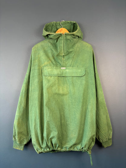 Vintage 80s European Green Pullover Smock Jacket (XL)