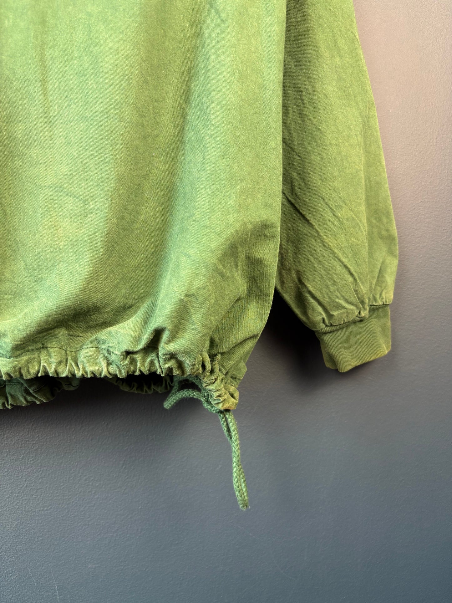 Vintage 80s European Green Pullover Smock Jacket (XL)