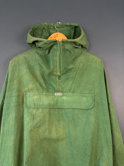 Vintage 80s European Green Pullover Smock Jacket (XL)