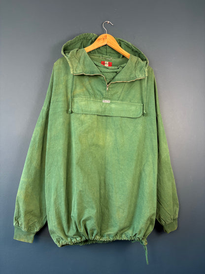 Vintage 80s European Green Pullover Smock Jacket (XL)