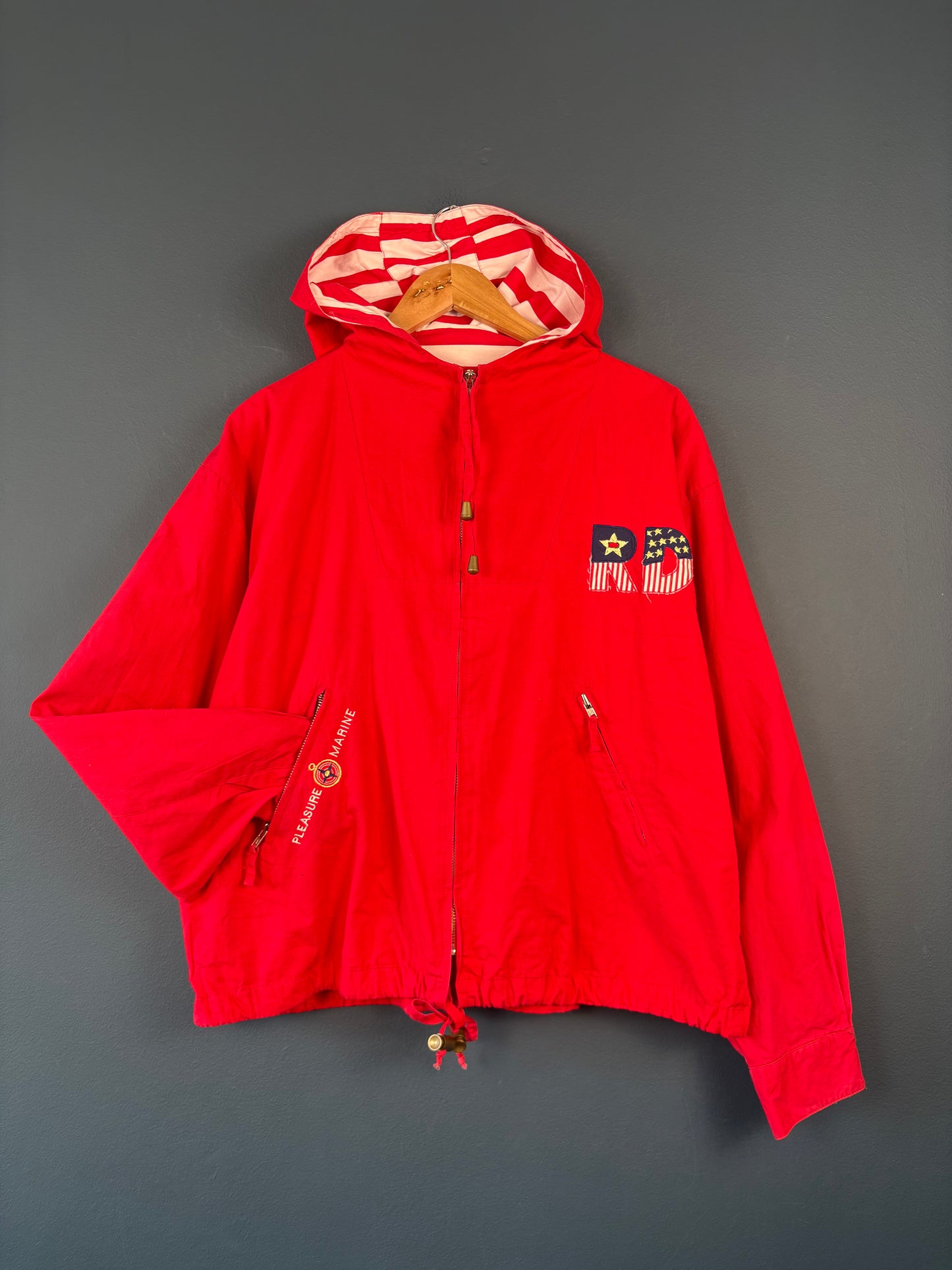 Vintage 90s US Marine Martime Red Zip Up Smock Jacket (M)
