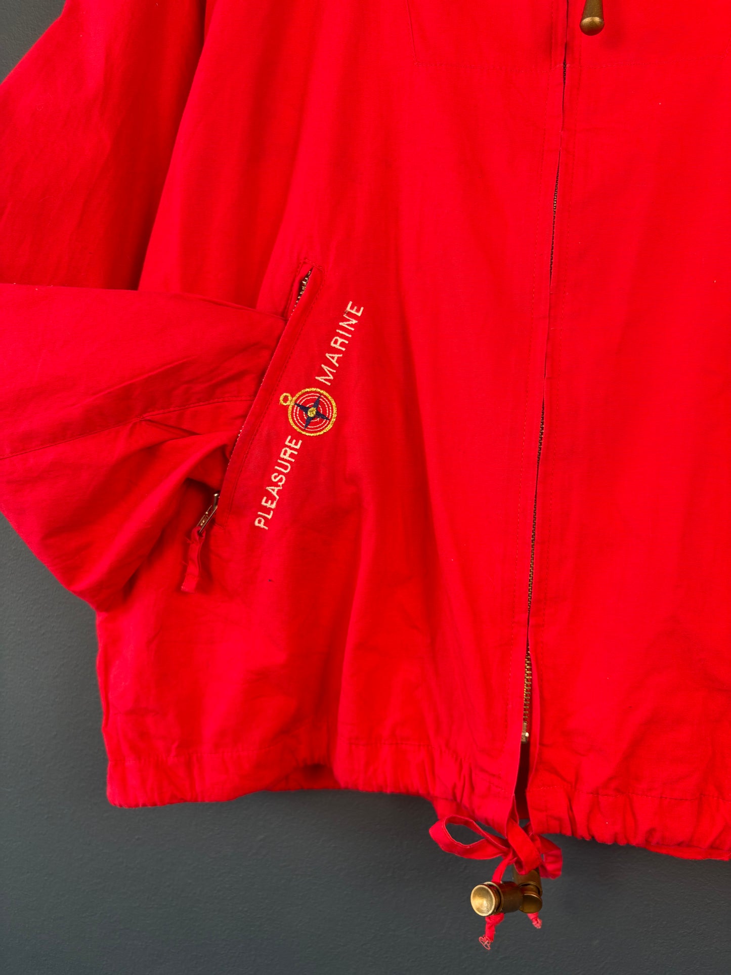 Vintage 90s US Marine Martime Red Zip Up Smock Jacket (M)