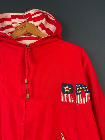 Vintage 90s US Marine Martime Red Zip Up Smock Jacket (M)