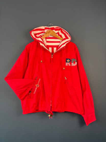 Vintage 90s US Marine Martime Red Zip Up Smock Jacket (M)