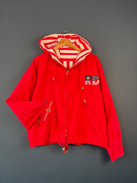 Vintage 90s US Marine Martime Red Zip Up Smock Jacket (M)