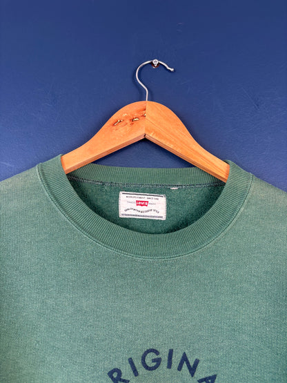 Vintage 90s Levi's Graphic Green Sweatshirt (M)