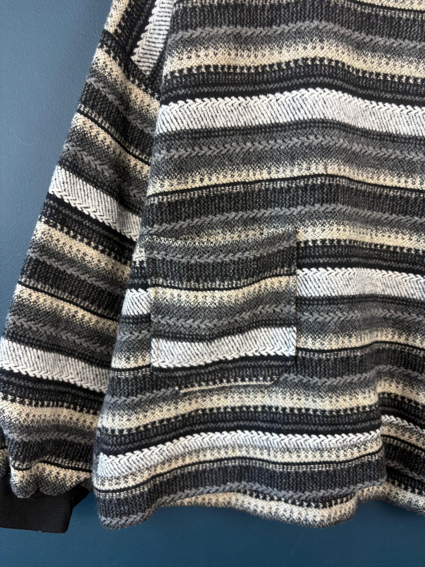 Vintage 90s Surfer Pocket Cropped Stripe Jumepr (M)