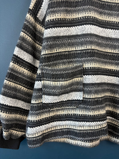 Vintage 90s Surfer Pocket Cropped Stripe Jumepr (M)