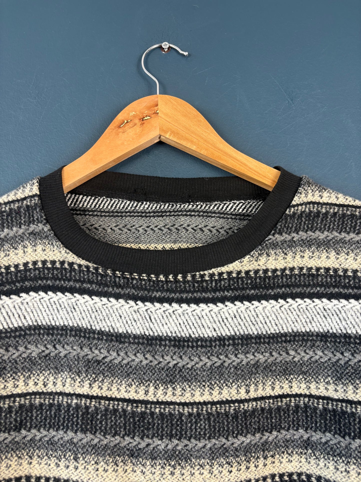 Vintage 90s Surfer Pocket Cropped Stripe Jumepr (M)
