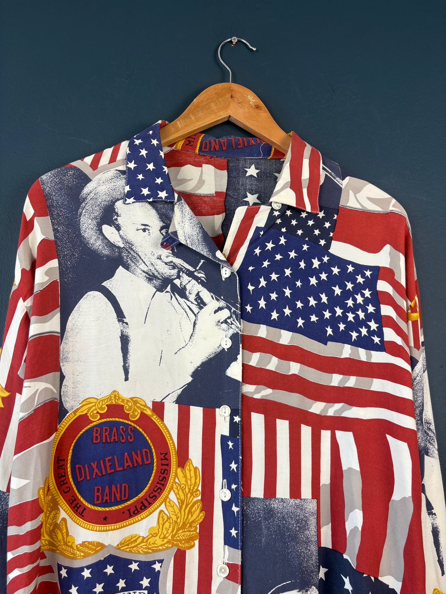 Vintage 80s Dixieland Brass Band USA Jazz Shirt (M)