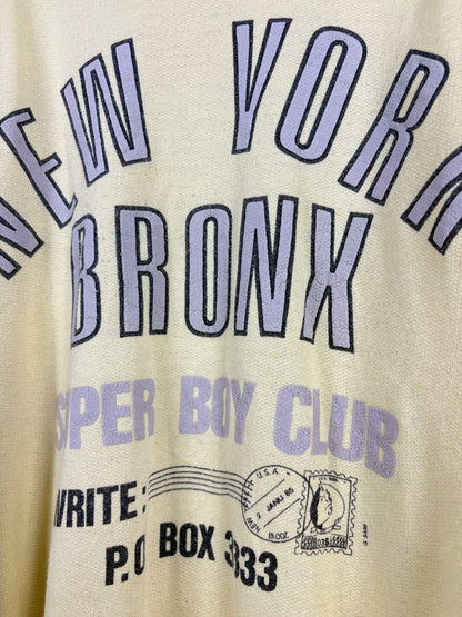 Vintage 90s New York Bronx Henley Graphic Sweatshirt (L)