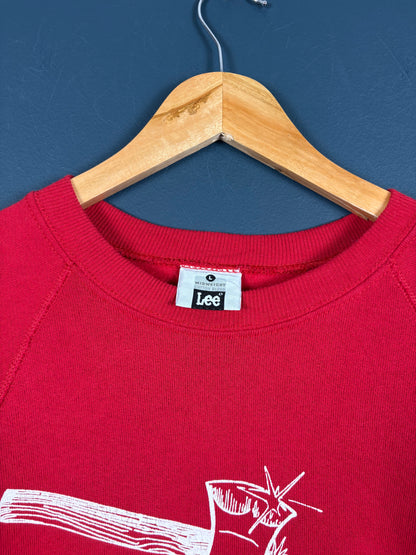 Vintage 90s Rapid Rivers Lee Henley Graphic Sweatshirt (L)