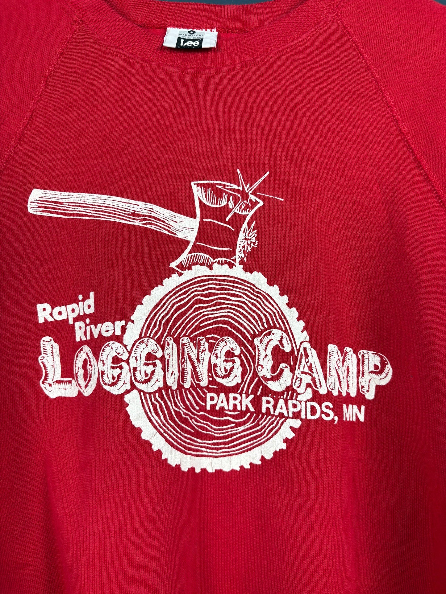 Vintage 90s Rapid Rivers Lee Henley Graphic Sweatshirt (L)