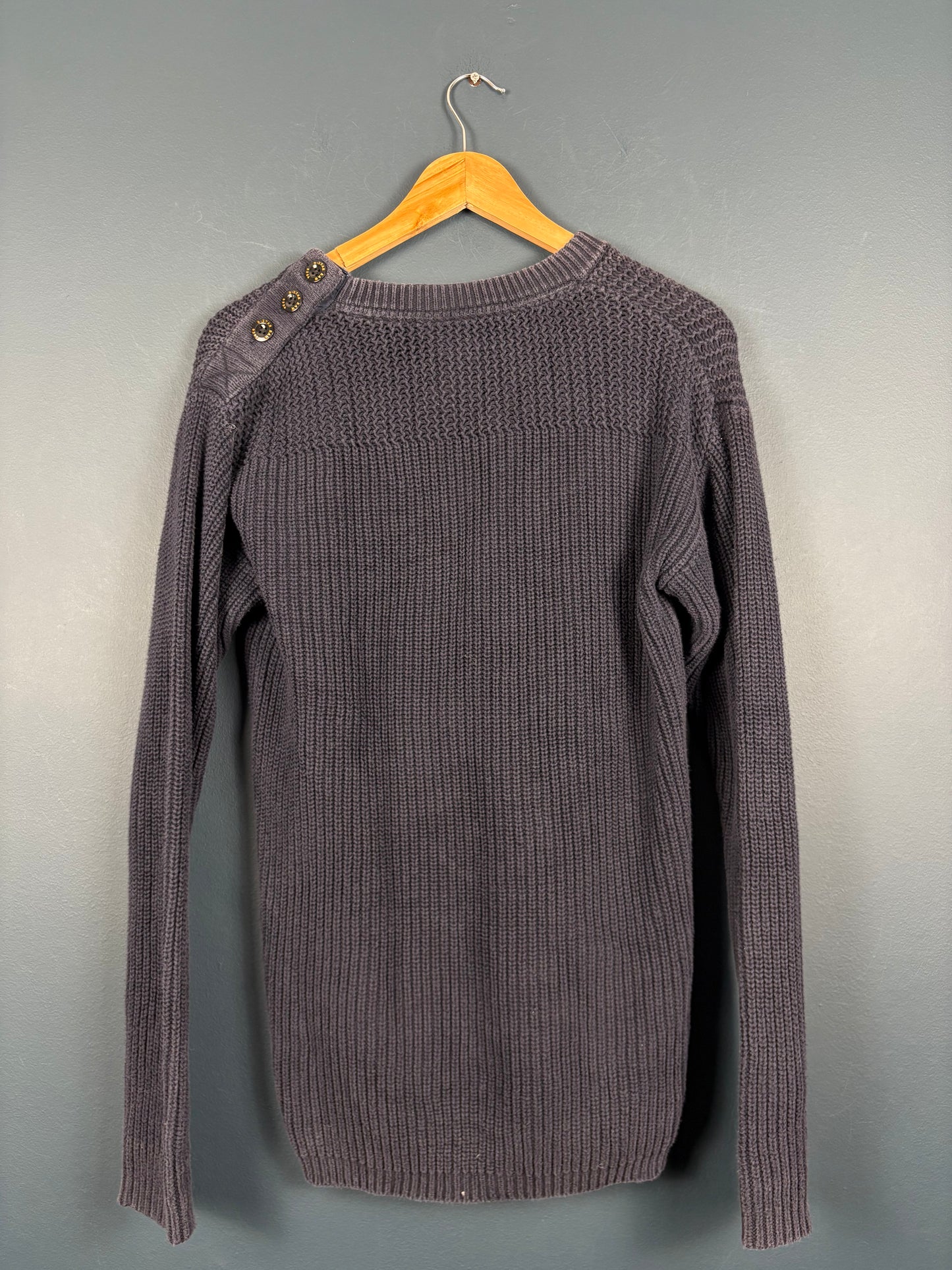 Vintage G-Star Raw Navy Ribbed Knit Sweater (M)