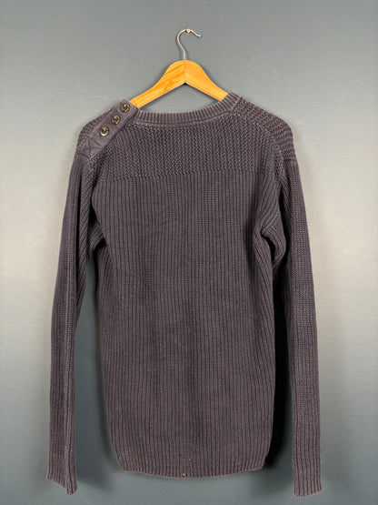 Vintage G-Star Raw Navy Ribbed Knit Sweater (M)
