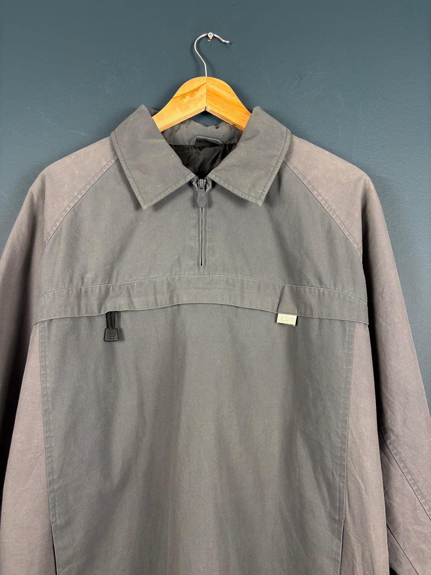 Vintage 90s Quarter Zip Pullover Workwear Jacket (L)
