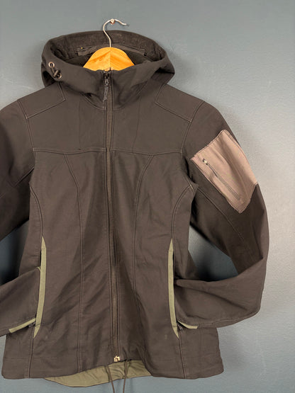 Vintage 90s Arc'Teryx Soft Shell Black + Green Jacket (wmns XS)