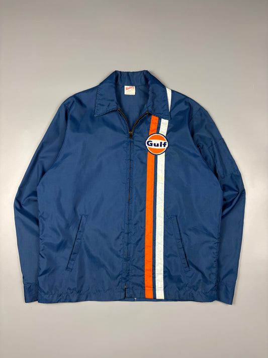 Vintage 1970s Gulf Gasoline Talon Zipper Jacket (M)