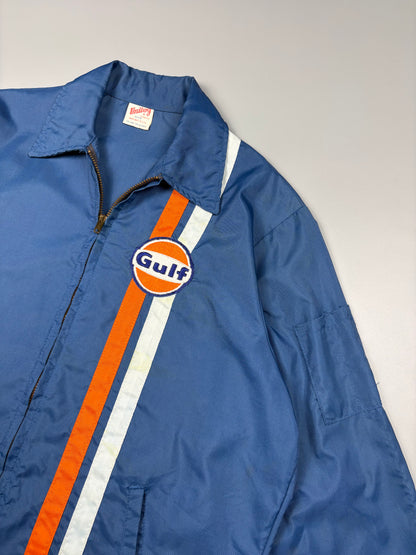 Vintage 1970s Gulf Gasoline Talon Zipper Jacket (M)